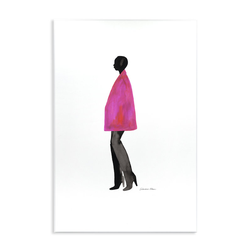 Plaque murale rose fuchsia, design par Simone Elum, H 19 po x l 13 po