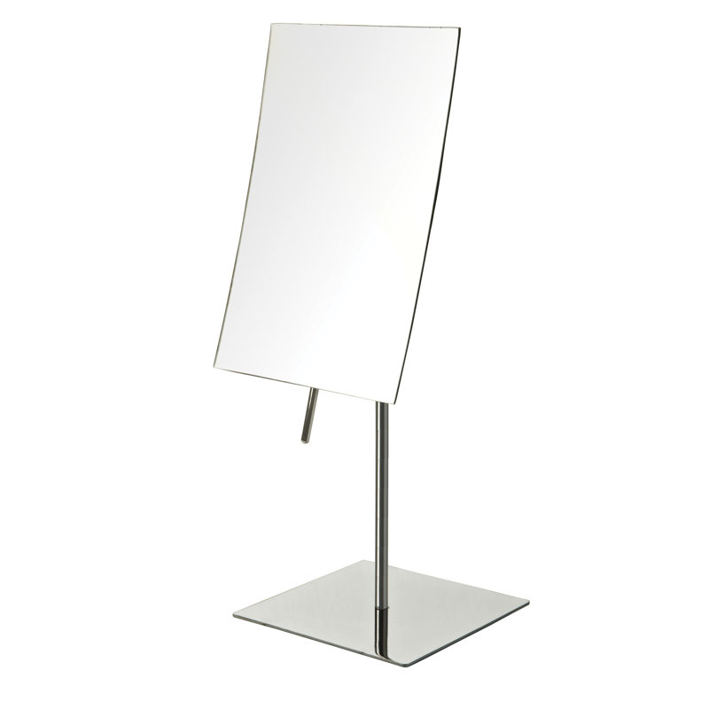 5" x 8" Tabletop Magnified Makeup Mirror, Chrome