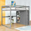 Lit mezzanine double avec garde-robe et lumière DEL-1189300085