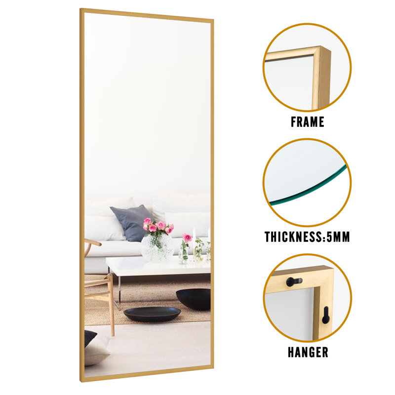 Miroir de salle de bain mural Talma, H 71 po x l 28 po, Doré