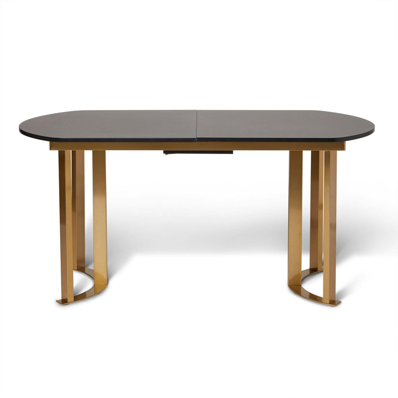 Casen Extendable Oval Metal Base Dining Table