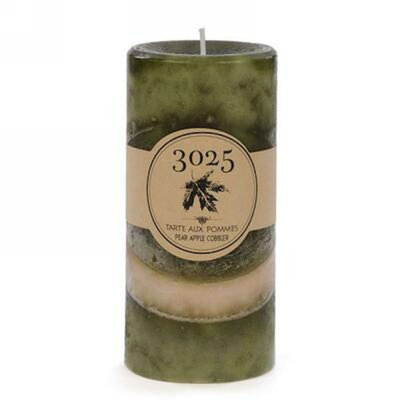 Bougie pilier poire parfumée pomme