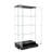 1x Black Modern Glass Display Cabinet (2-door Storage Case/tempered Glass Bookshelf) | 14.4"w X32.1"d X65.8"h, Locking Storage, Living Room/bedroom-116128654