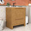 Meuble-lavabo de 30 pouces avec lavabo en céramique, portes doubles à fermeture en douceur, tiroir et tablette réglable-1094640070