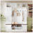 Versatile 3-in-1 Hall Tree with 6 Hooks, Farmhouse Storage Bench, Adjustable Shelves, and Multiple Storage Space for Entryway-128979012