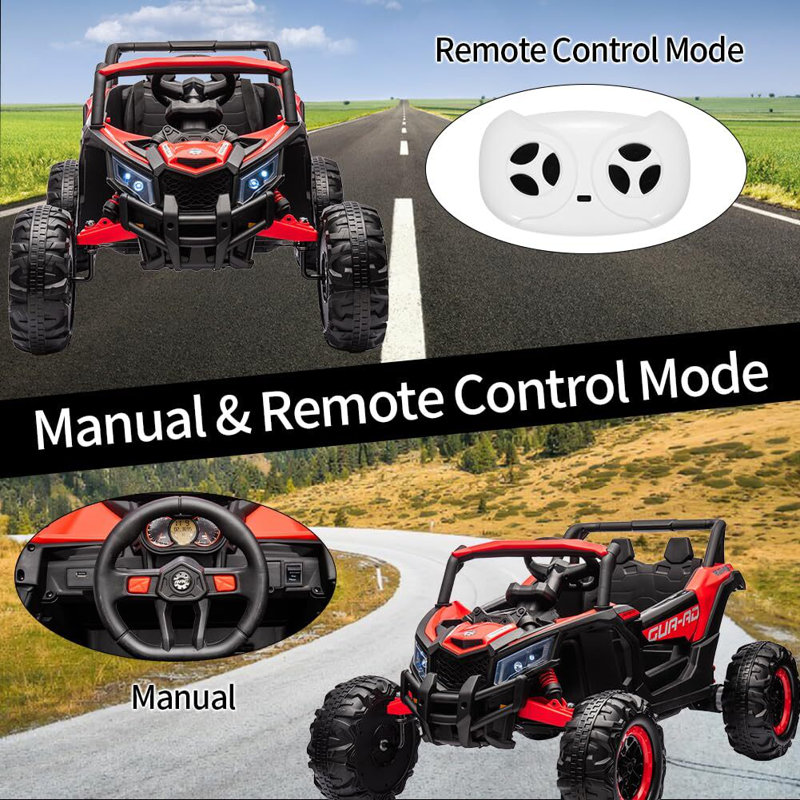 Red 24V Battery Powered Ride-On UTV Car with Remote Control