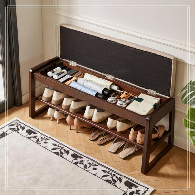 Range-chaussures avec rangement dissimulé et tablettes ouvertes