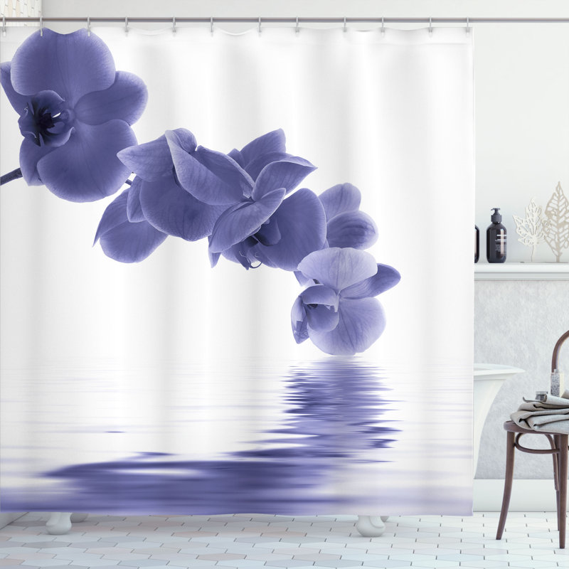  Rideau de douche avec crochets inclus, H 75 po x l 69 po, Ciel foncé