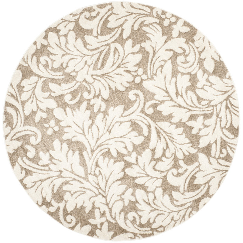 Carman Performance Floral Rug, Round 5'
