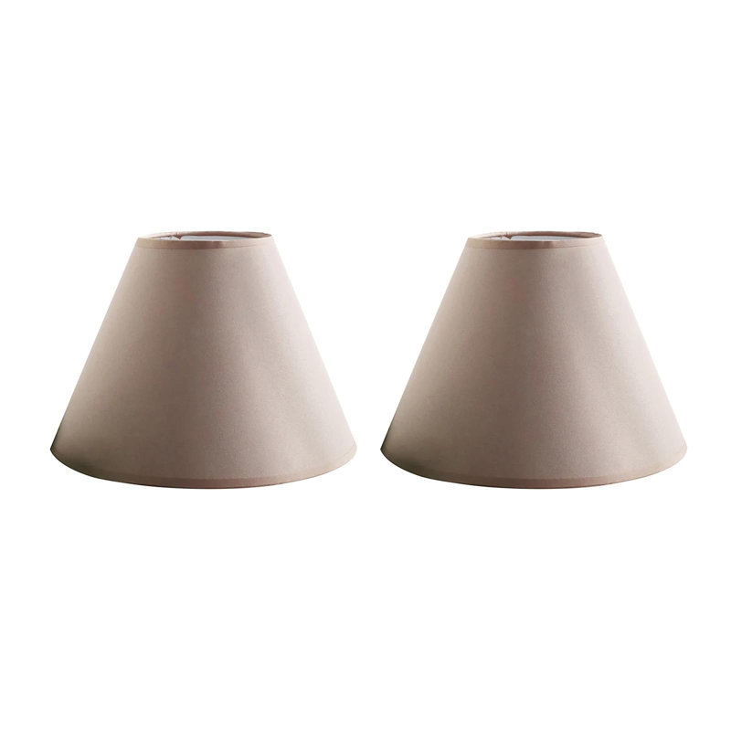 17cm H Fabric Empire Lamp Shade ( Uno ), Brown
