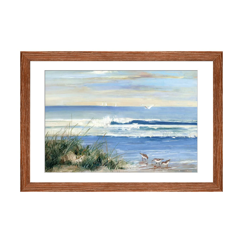 «Beach Combers» par Sally Swatland - reproduction d'art, Papier dans un cadre photo, H 24 po x l 32 po