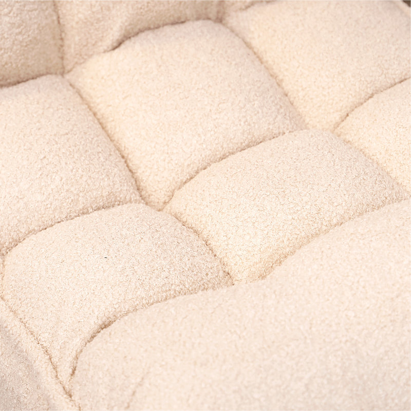 Single Sofa Reclining Chair Japanese Chair Lazy Sofa Tatami Balcony Reclining Chair Leisure Sofa Adjustable Chair, Off White