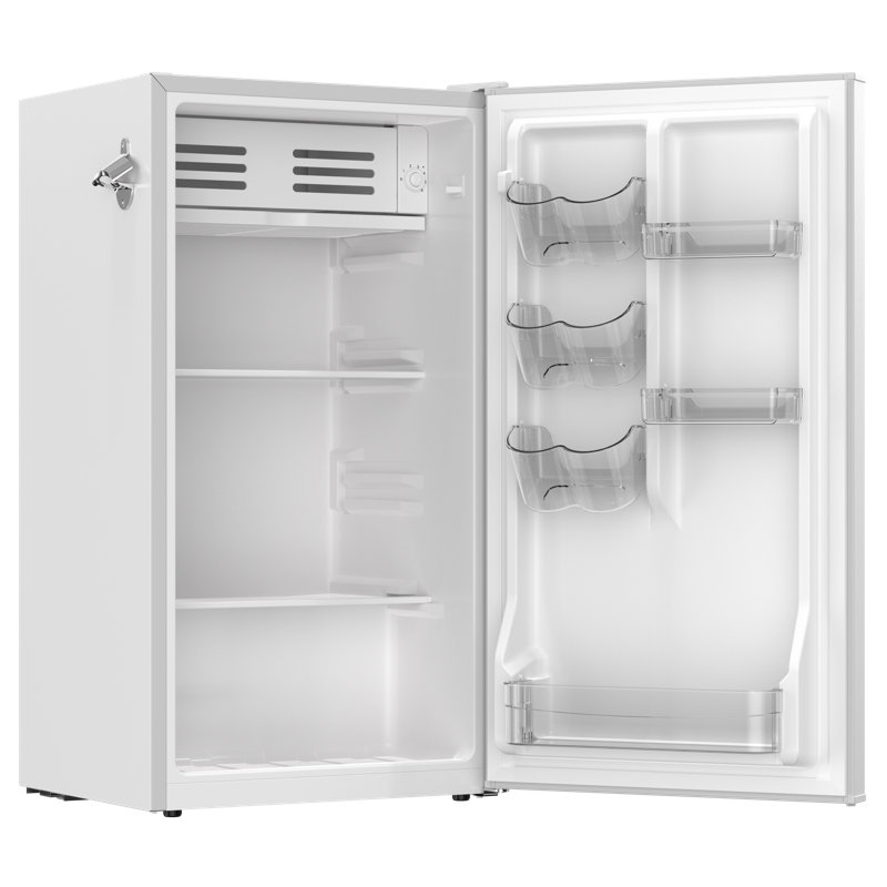 Frigidaire Pi. Réfrigérateur compact rétro avec ouvre-bouteille latéral intégré, Blanc