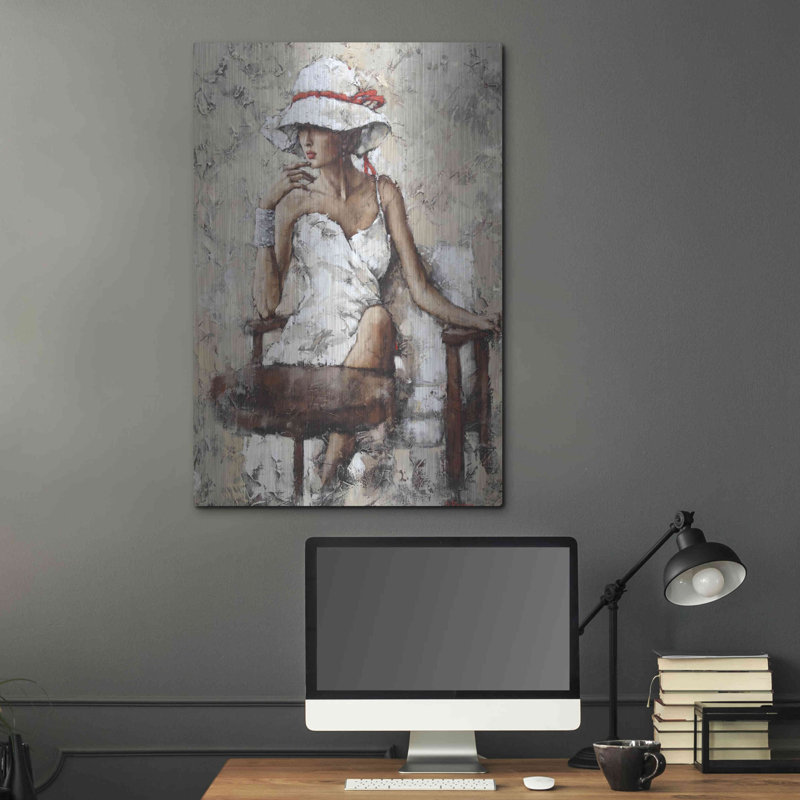  «On Holiday» par Alexander Gunin, art mural en métal, 24 po x 36 po, H 36 po x l 24 po