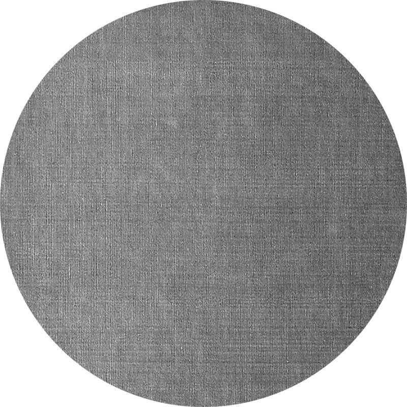 Tapis gris en chenille / polyester tissé à la machine Concannon, Rond 7 pi