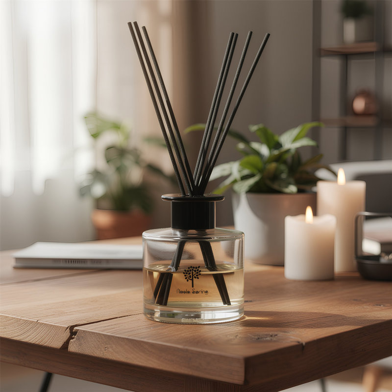 Nicola Spring Scented Glass Reed Diffuser, Vanilla, Clear