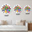 Portrait multicolore d'un lion - horloge murale traditionnelle-1654652562