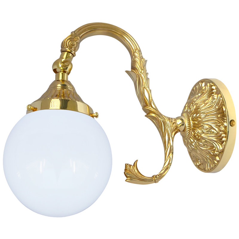 Lanning Armed Sconce, Bright Gold