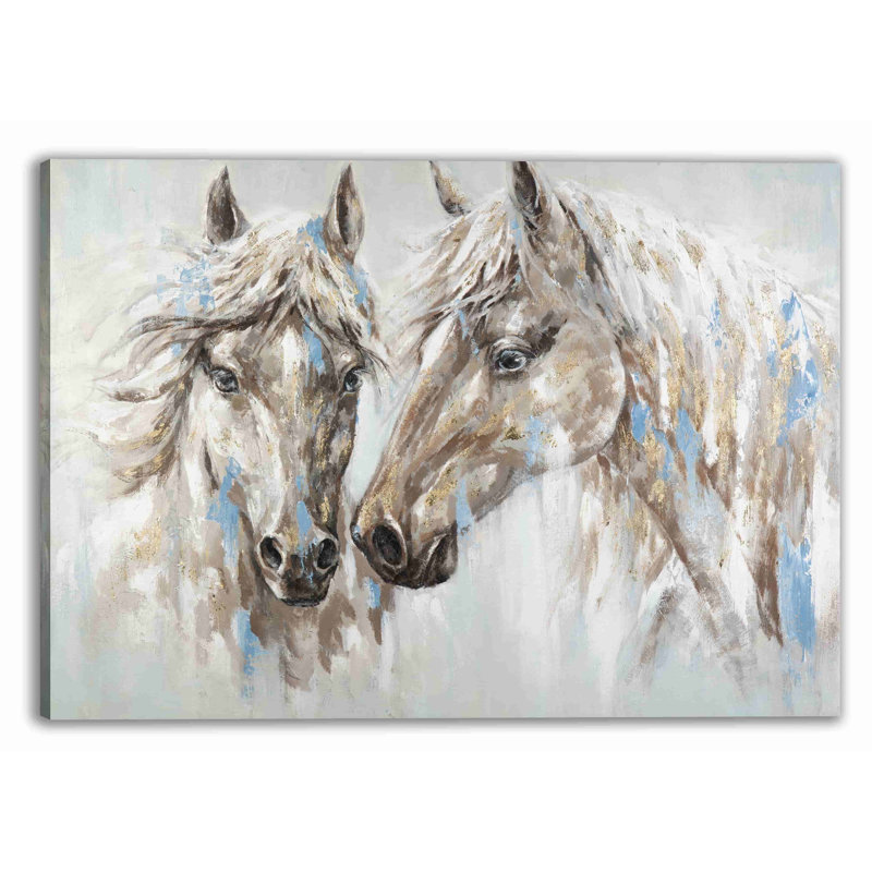 Kaylle " Shining Horses ", 24" H x 36" W x 1.5" D