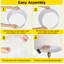 Abat-jour tambour suspendu en lin 9 po H-420233445-420233443