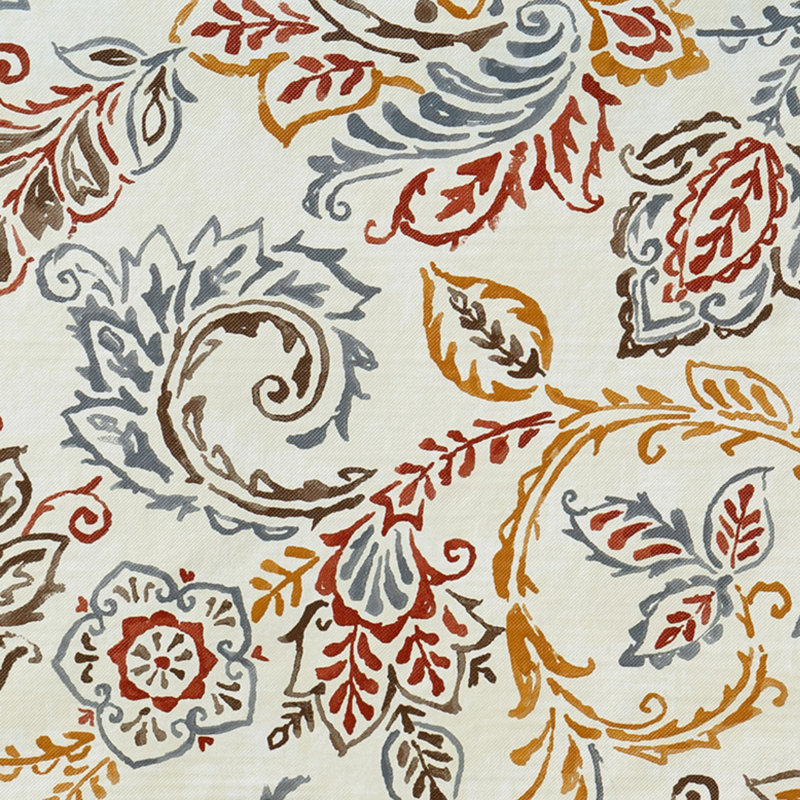 Cicel  Floral Jacobean Printed Vinyl Indoor/Outdoor Tablecloth, 70" x 70"