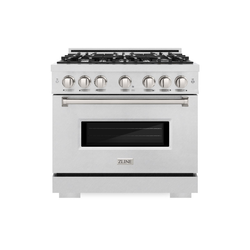 ZLINE 36" Classic Gas Range w/ 6 Burners & Convection Oven in DuraSnow Stainless Steel