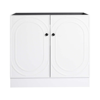36" Freestanding Bathroom Vanity  & 2 Soft-Close Cabinet Doors,Excluding Sink