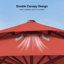 Grand parasol en porte-à-faux extérieur rond 144 "avec base à roulettes 144", rouge brique-93581343