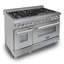 Ensemble de cuisine professionnel 2 pièces Colorful Series avec hotte autoportante double combustible 48 po et hotte murale 48 po-50305795