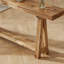 Table console étroite à structure en A, table de couloir en bois rustique pour petits vestibules
