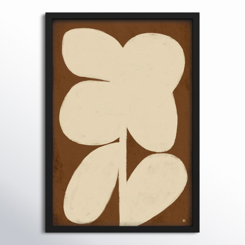 Flower 2 Print by StudioM, 38" H x 26.5" W, Black Framed