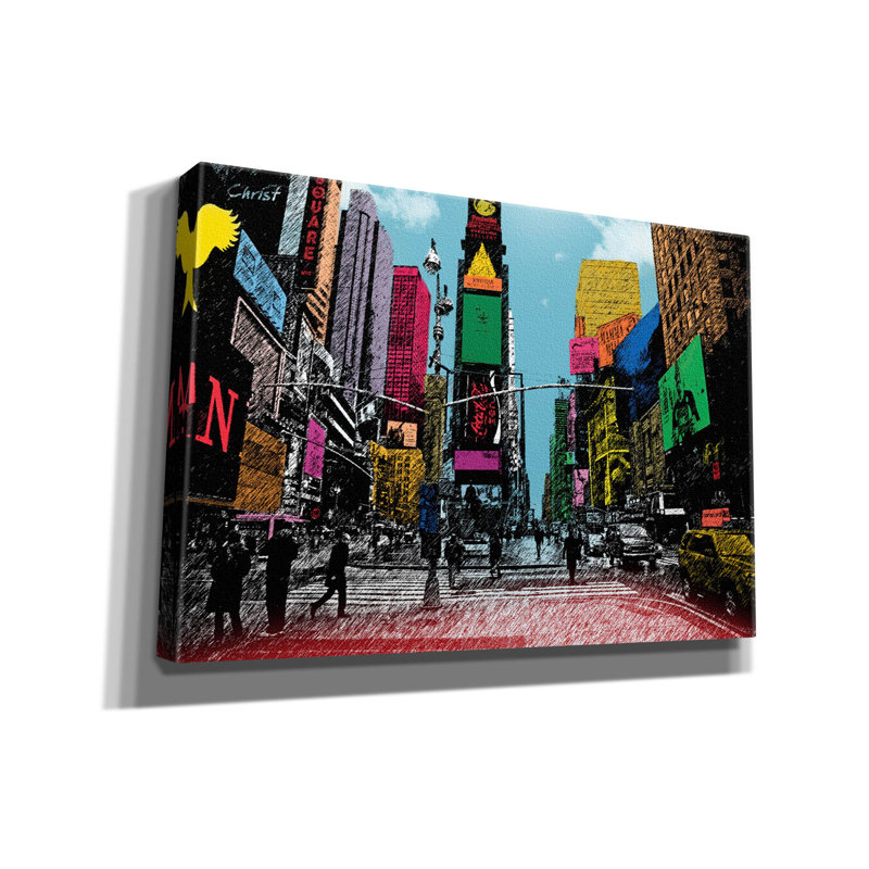 «Times Square» par Mark Ashkenazi, art mural sur toile, H 18 po x l 26 po
