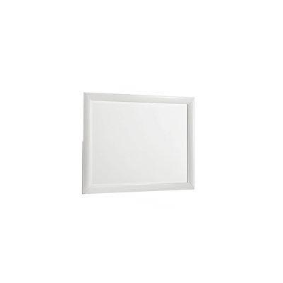 Miroir de style moderne en bois blanc (miroir inclus seulement)