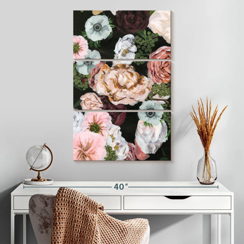 Harnek Noir Arrangement I, H 32 po x l 20 po