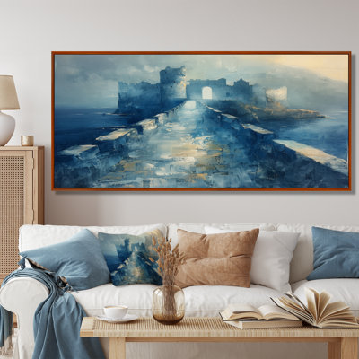 Bleu royal, château royal d'hiver en Irlande - châteaux, art mural