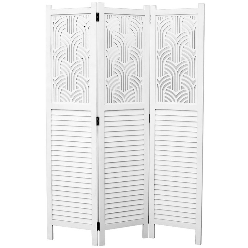 Cloison pliante 3 panneaux 47,5 "Epping, Blanc