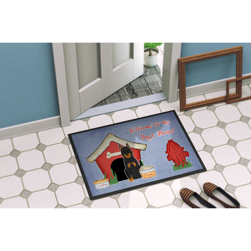 Tapis extérieur antidérapant pour chien berger Christene, Rectangle 1 pi 6 po x 2 pi 3 po