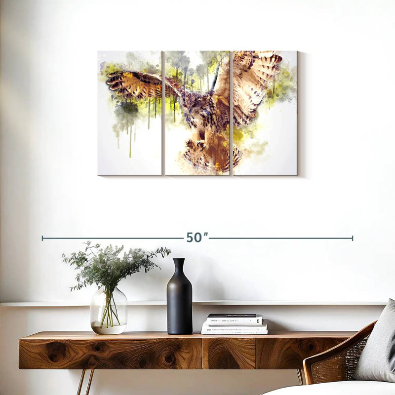 Brampt Owl Flying, 20" H x 33" W