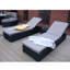Tyndale 195cm Long Reclining Single Sun Lounger with Cushions and Table-353590907-353590906