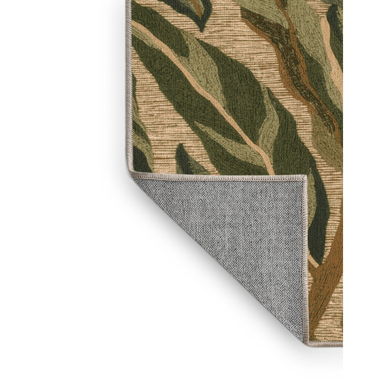 Machine Washable Nature Brown Area Rug, Rectangle 8' x 10'