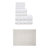 Buariki Collection 100% Soft Cotton Bath Towel Set & 1 Pc Bath Rug, Reversible-102443074-127851102