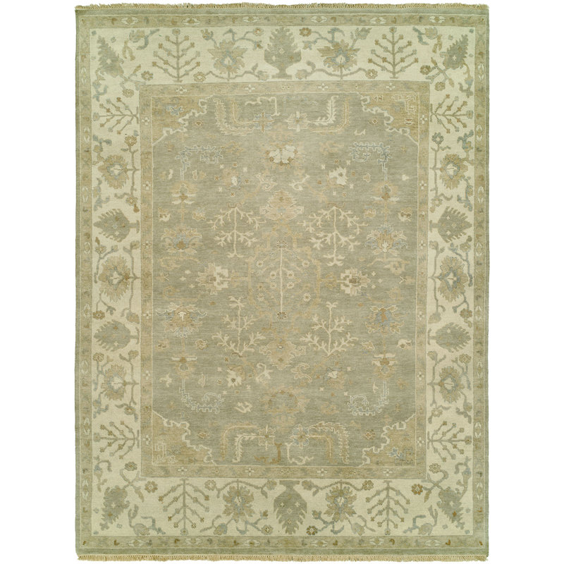 Maynard Hand Knotted Wool Oriental Indoor Rug, Rectangle 10' x 14'
