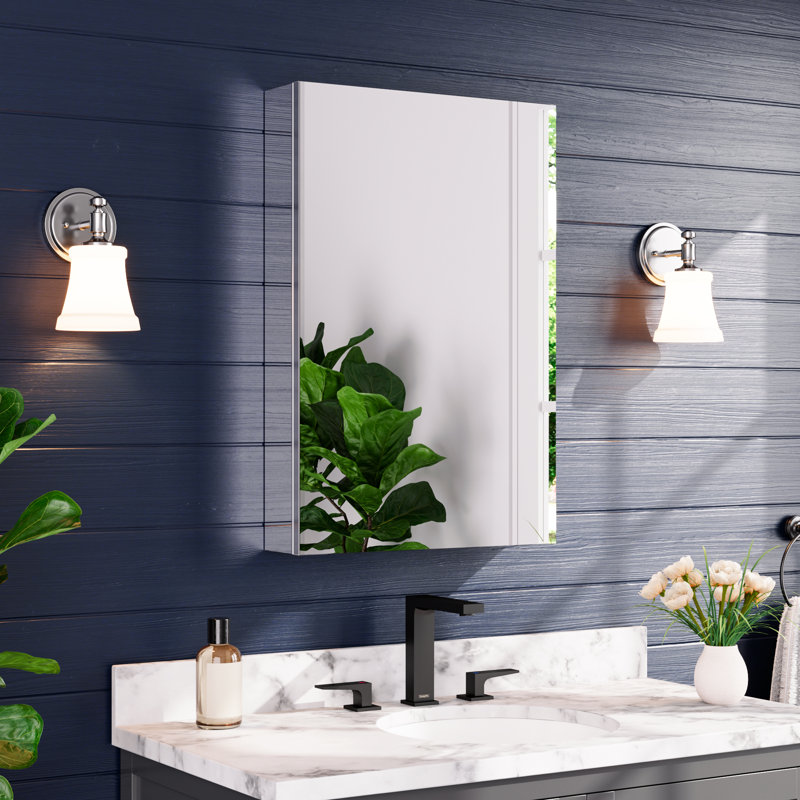 Armoire de rangement murale sans cadre l 20 po x H 30 po avec 3 tablettes réglables, 20"