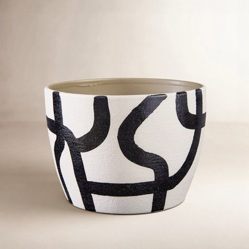 Pot Leshawn 9,5 po x 6,5 po, Noir