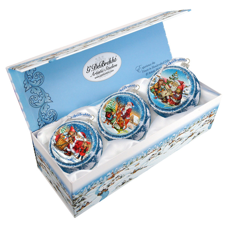 3.5'' Glass Holiday Shaped Ornament
