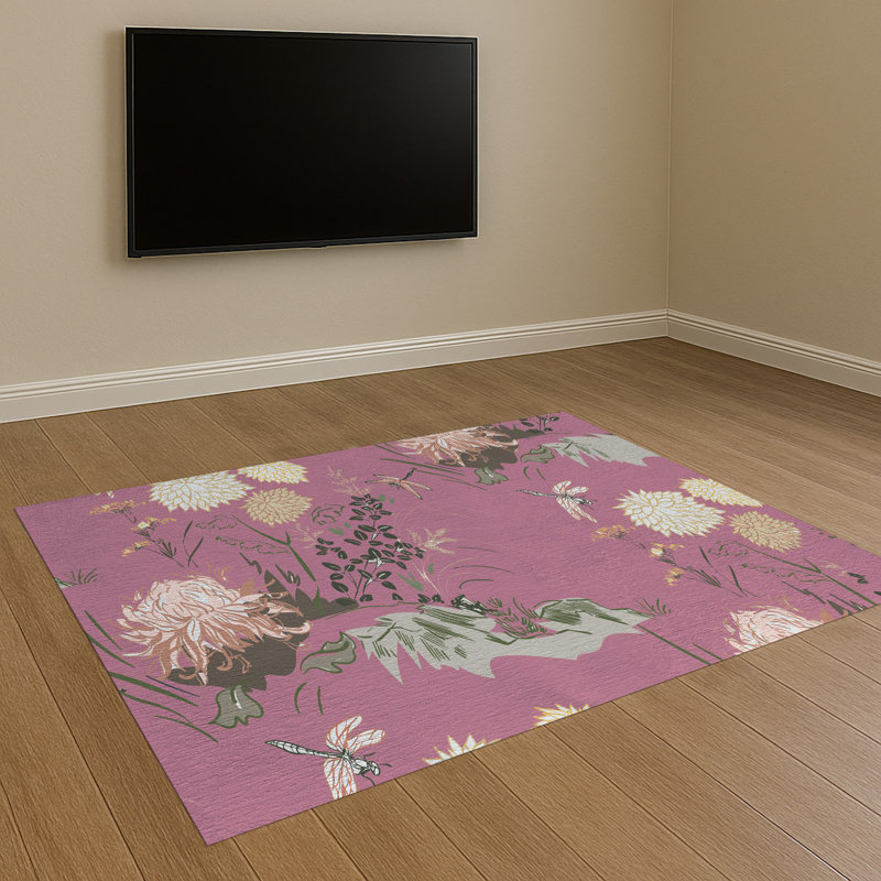 Floral Area Rug, Runner 70 x 140 cm