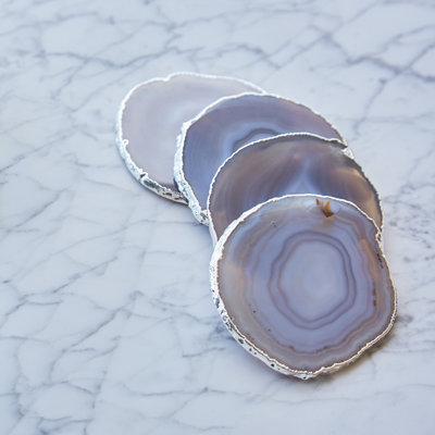 Anna New York Agate 4 Piece Coaster Set