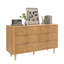  Commode 6 tiroirs avec panneau cannelé, commode de chambre-1342207240