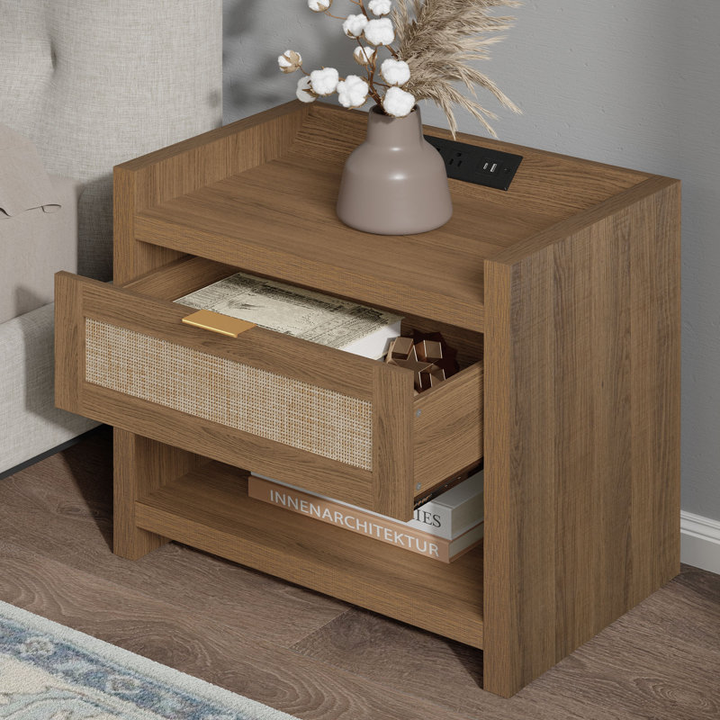 Table de chevet Possing, Brun
