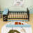 Full Daybed with Built-in Desk and USB Port and Twin Size Trundle-1835196424